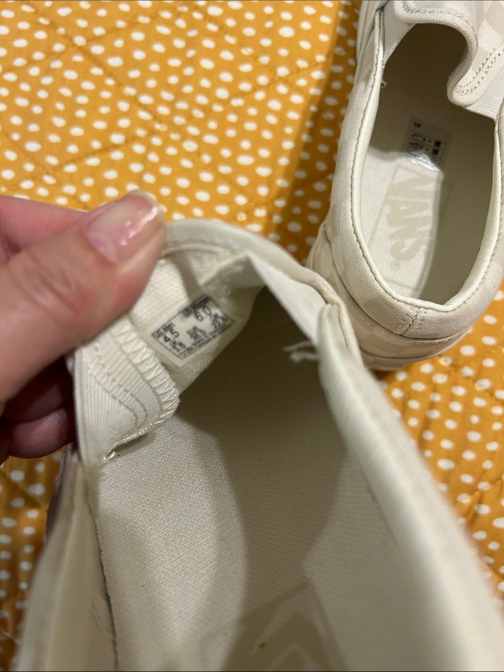 Vans Slip-On Checkerboard Loafers — Off-White platform - Picture 5 of 5